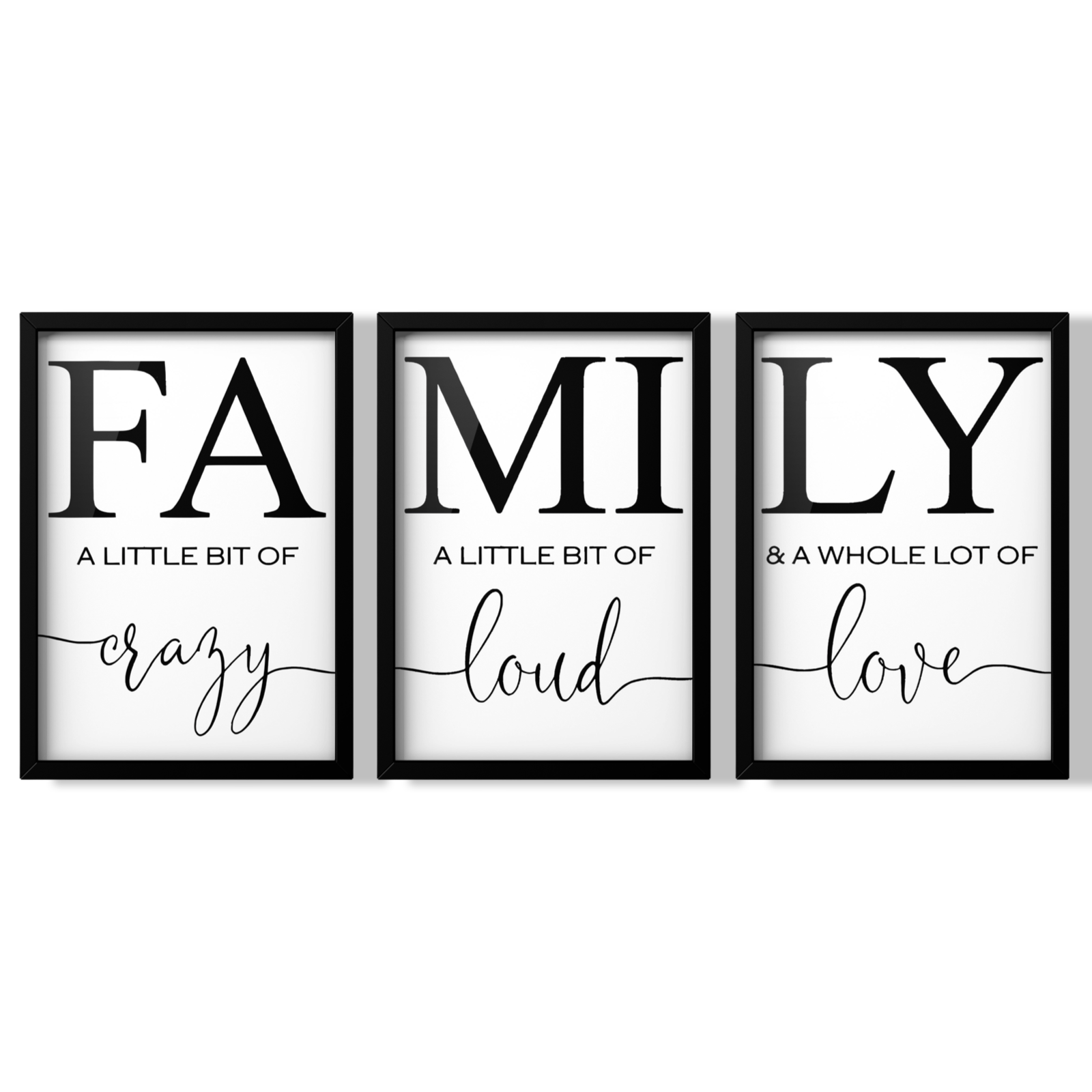 Family Framed posters set of 3 – Paintastic-shop