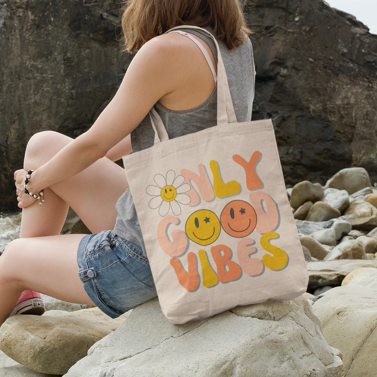 Only good vibes tote bag