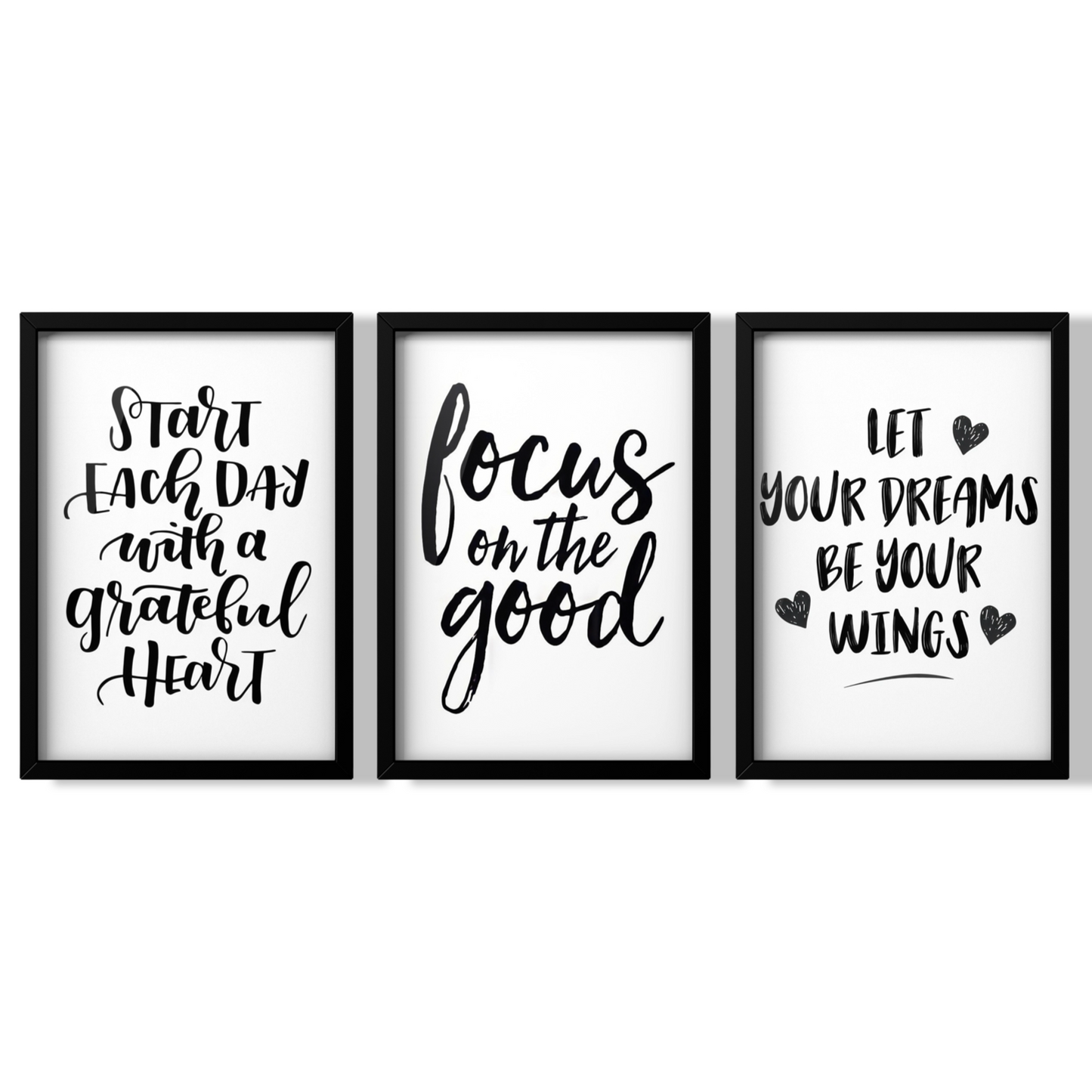 Motivational Quotes frame set of 3