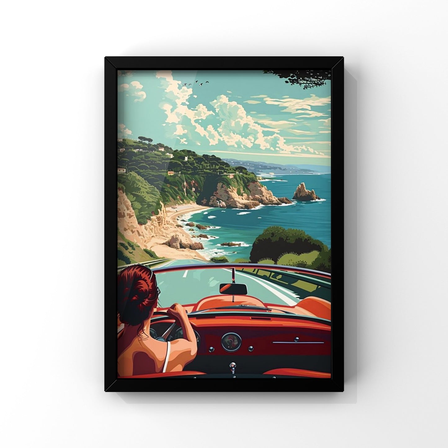 Coastal escape framed Poster