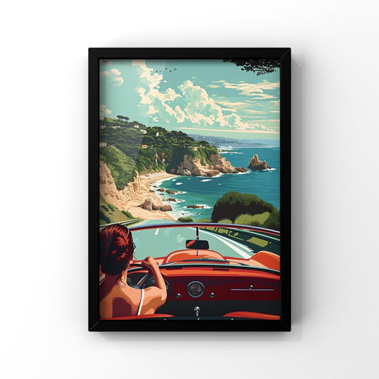 Coastal escape framed Poster