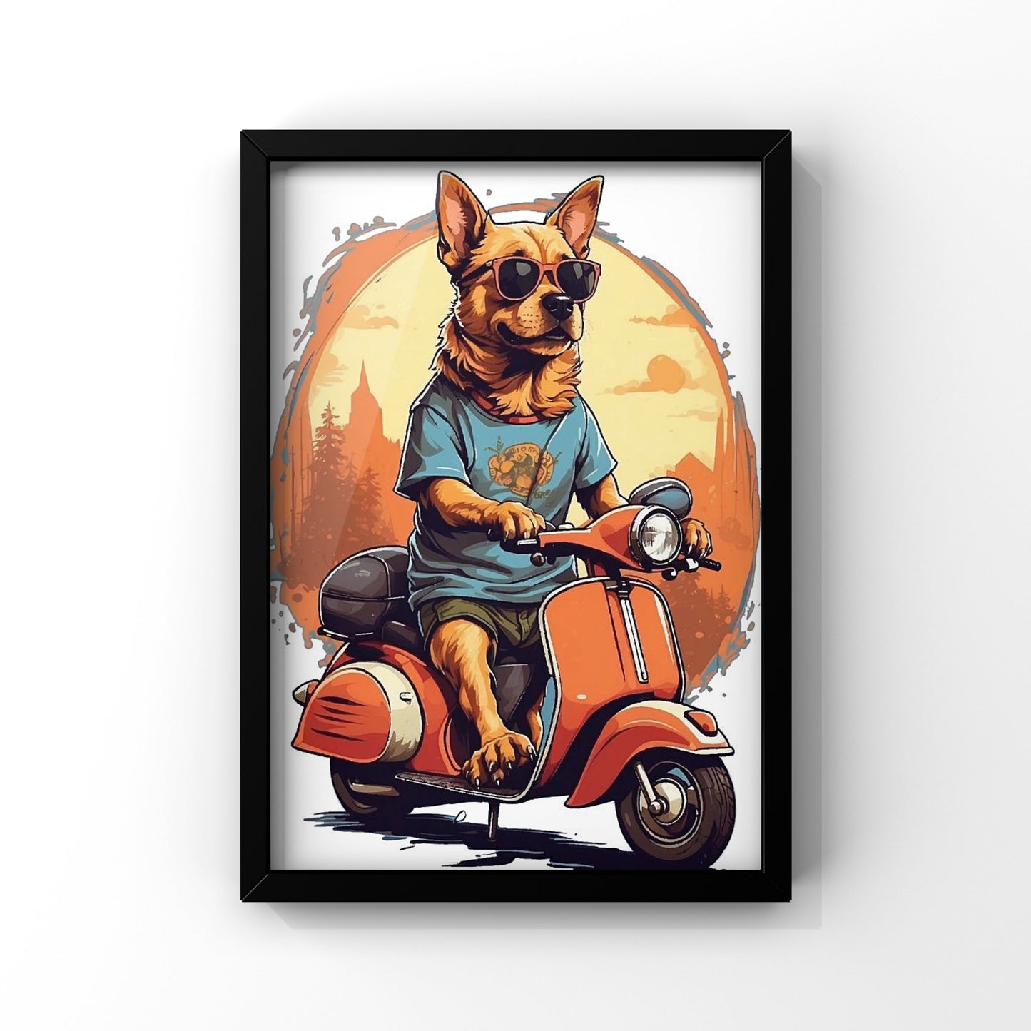 Cool dog  framed poster