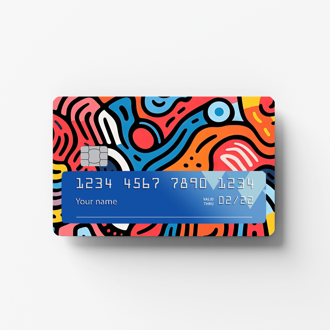 Color Maze Credit Card Sticker