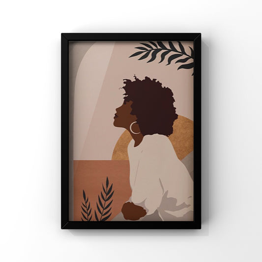 Golden radiance framed Poster