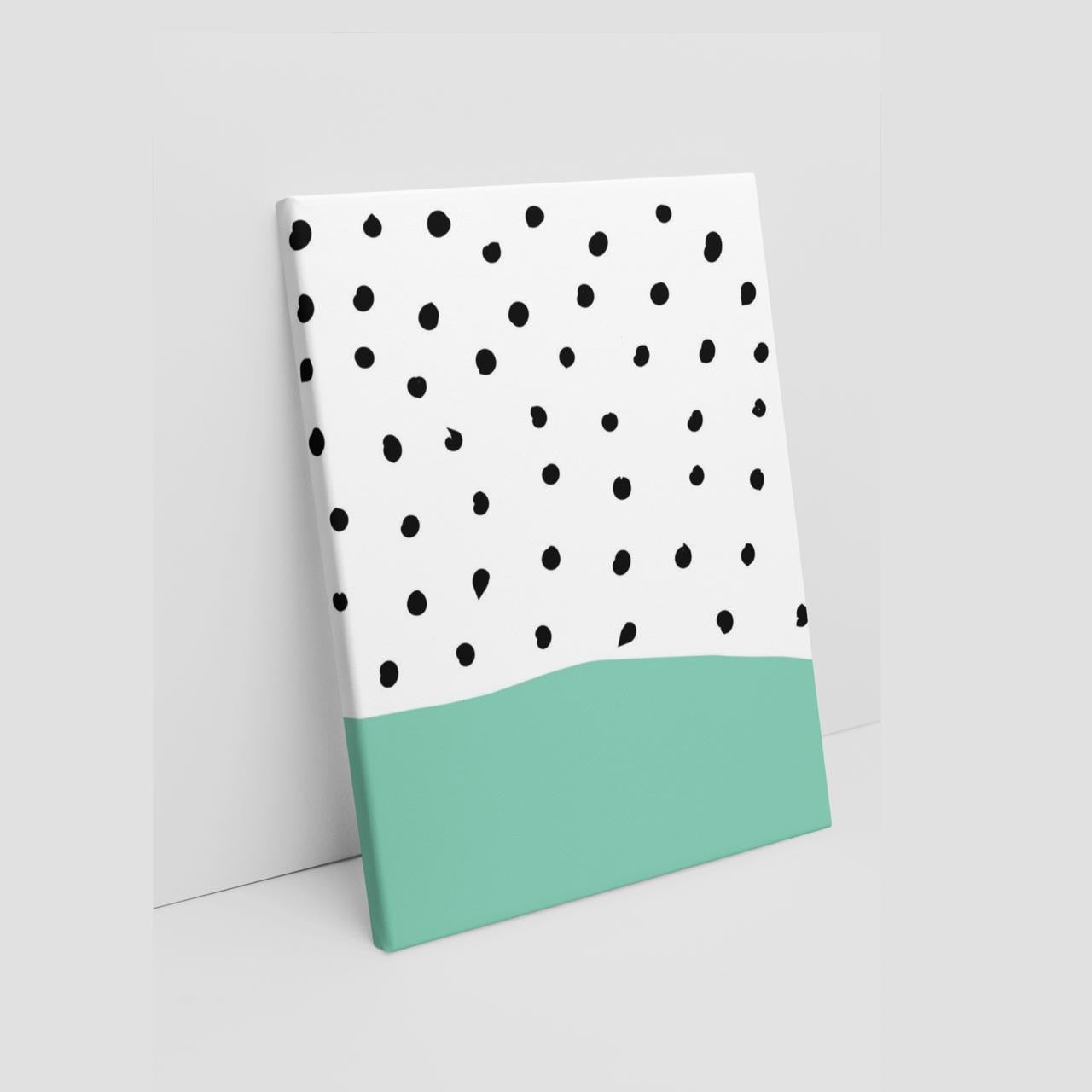 Polka dot horizon Art Printed Canvas