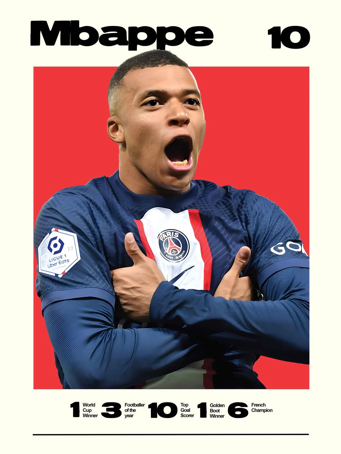 Mbappe framed Poster