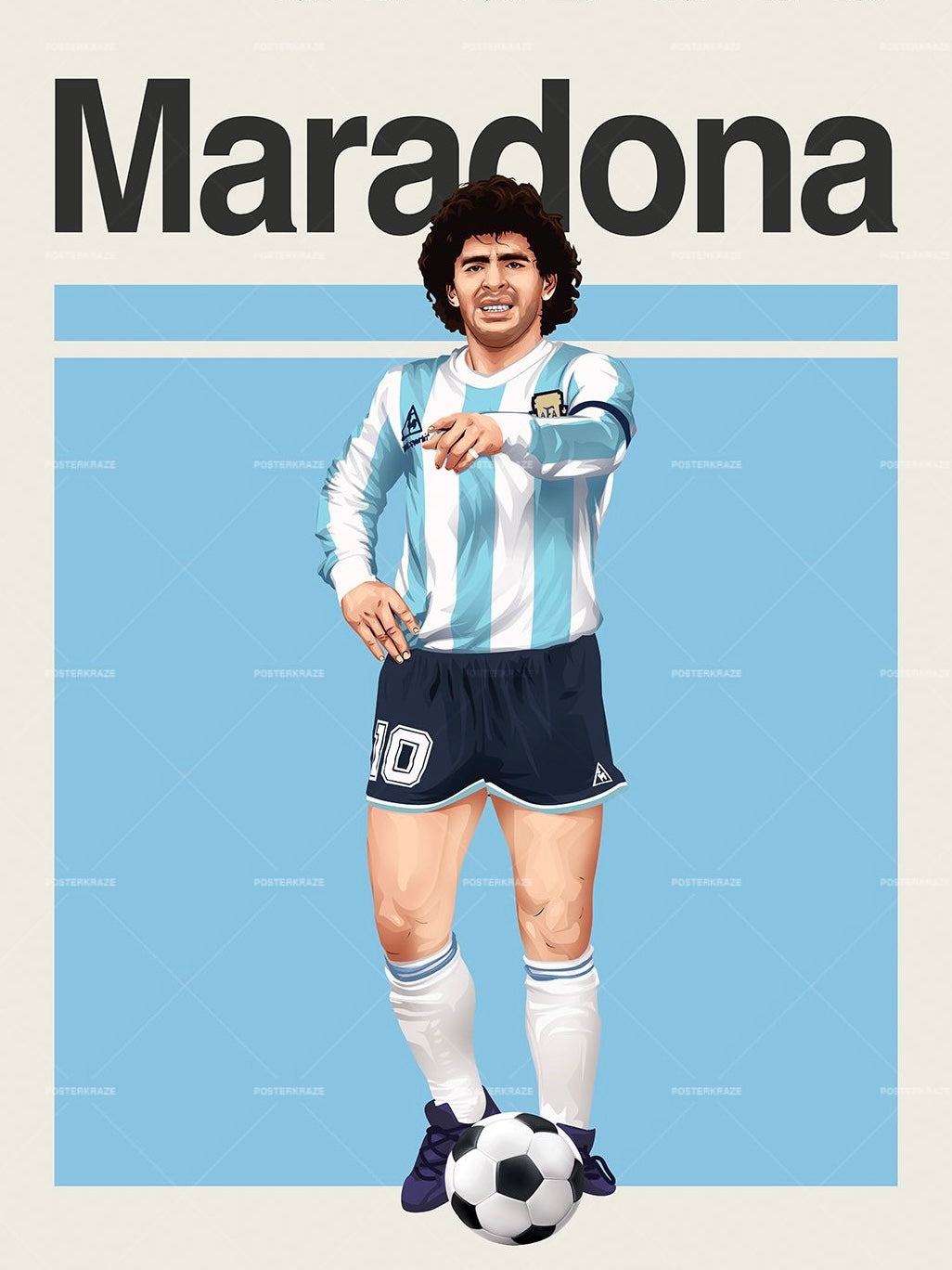 Maradona framed poster