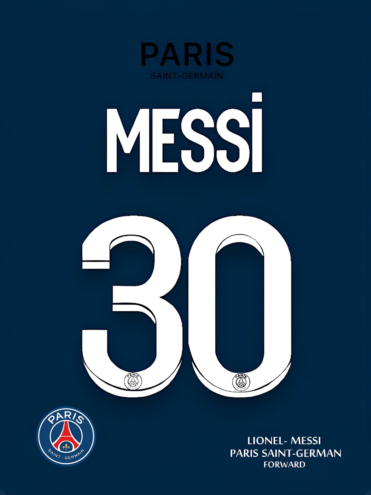 Messi PSG framed poster