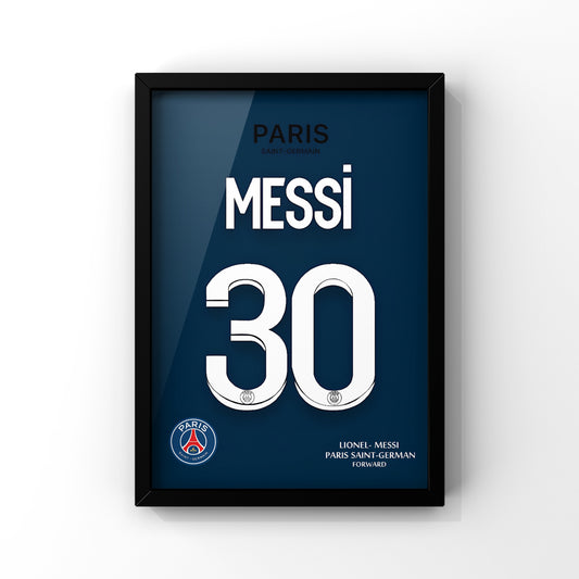 Messi PSG framed poster