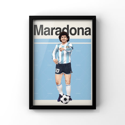 Maradona framed poster