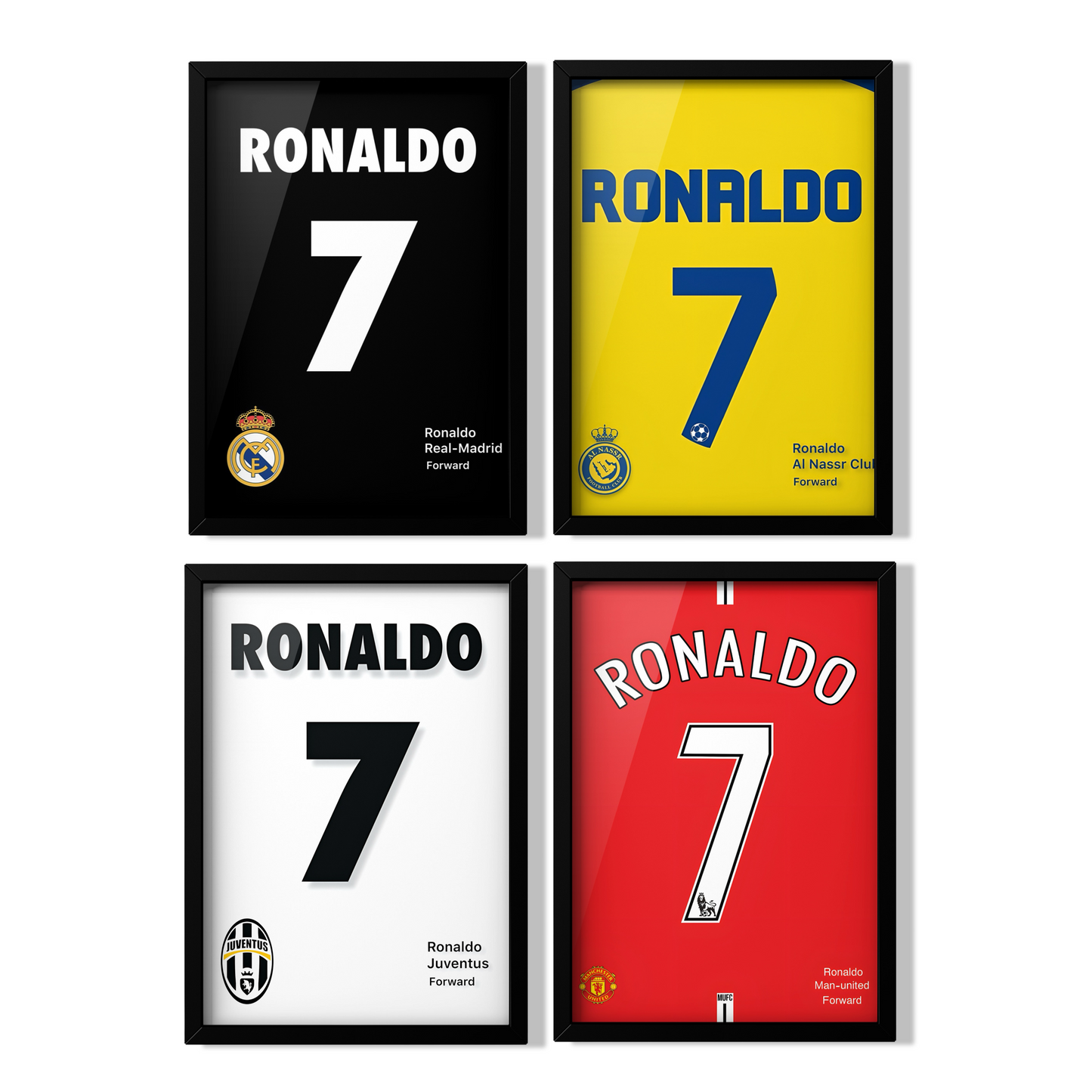 Cristiano Ronaldo framed posters set of 4