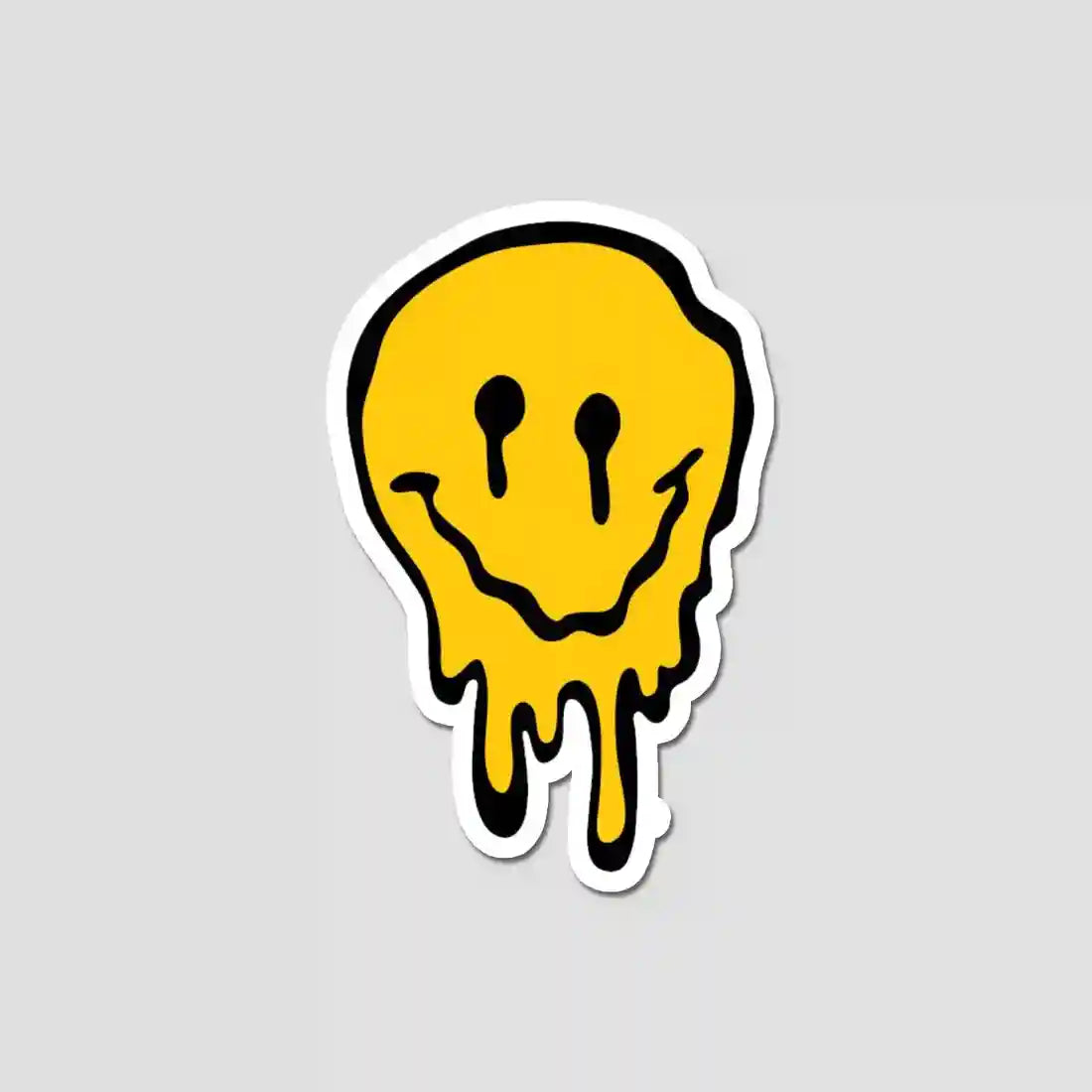 Melted Smiley face sticker