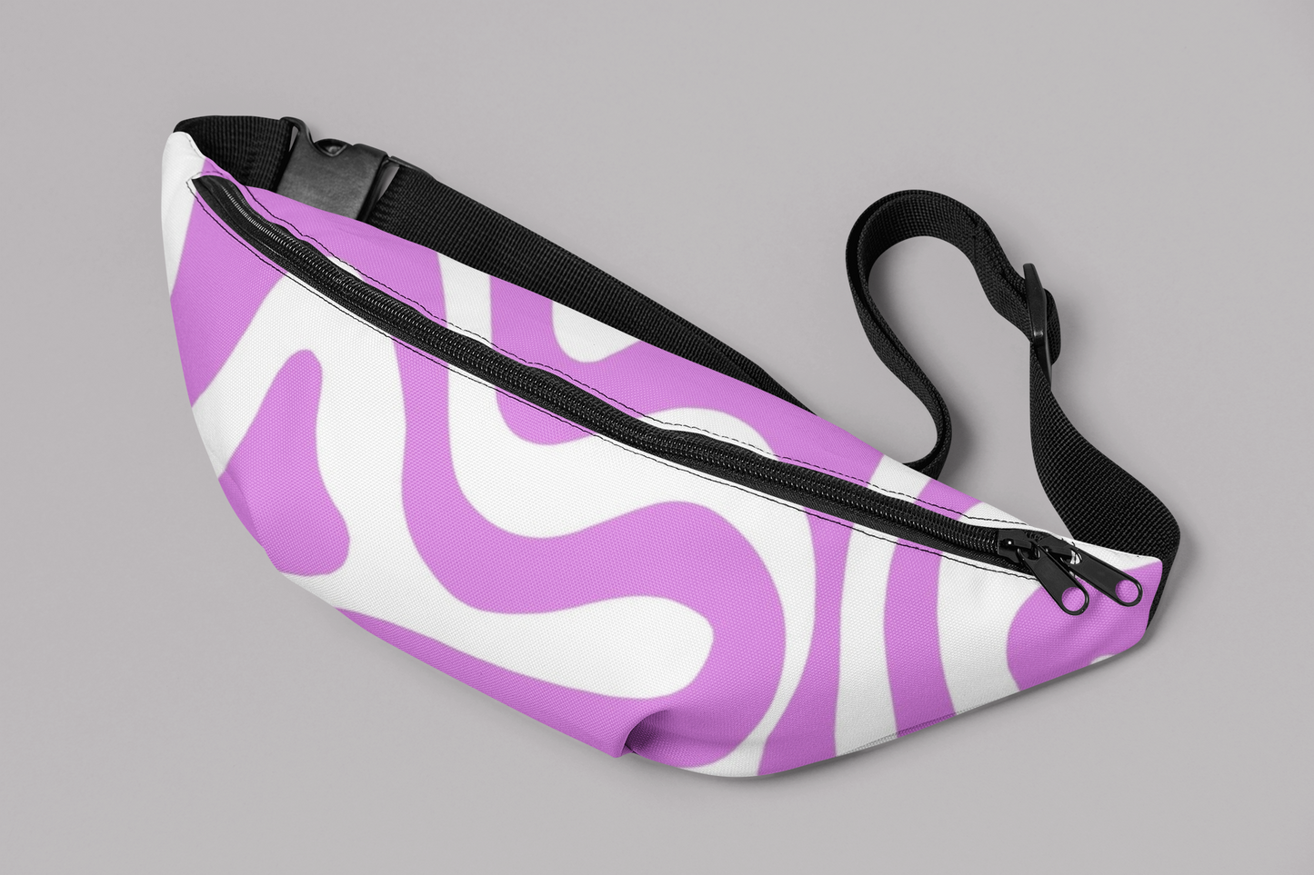 Purple Waves Waist Bag