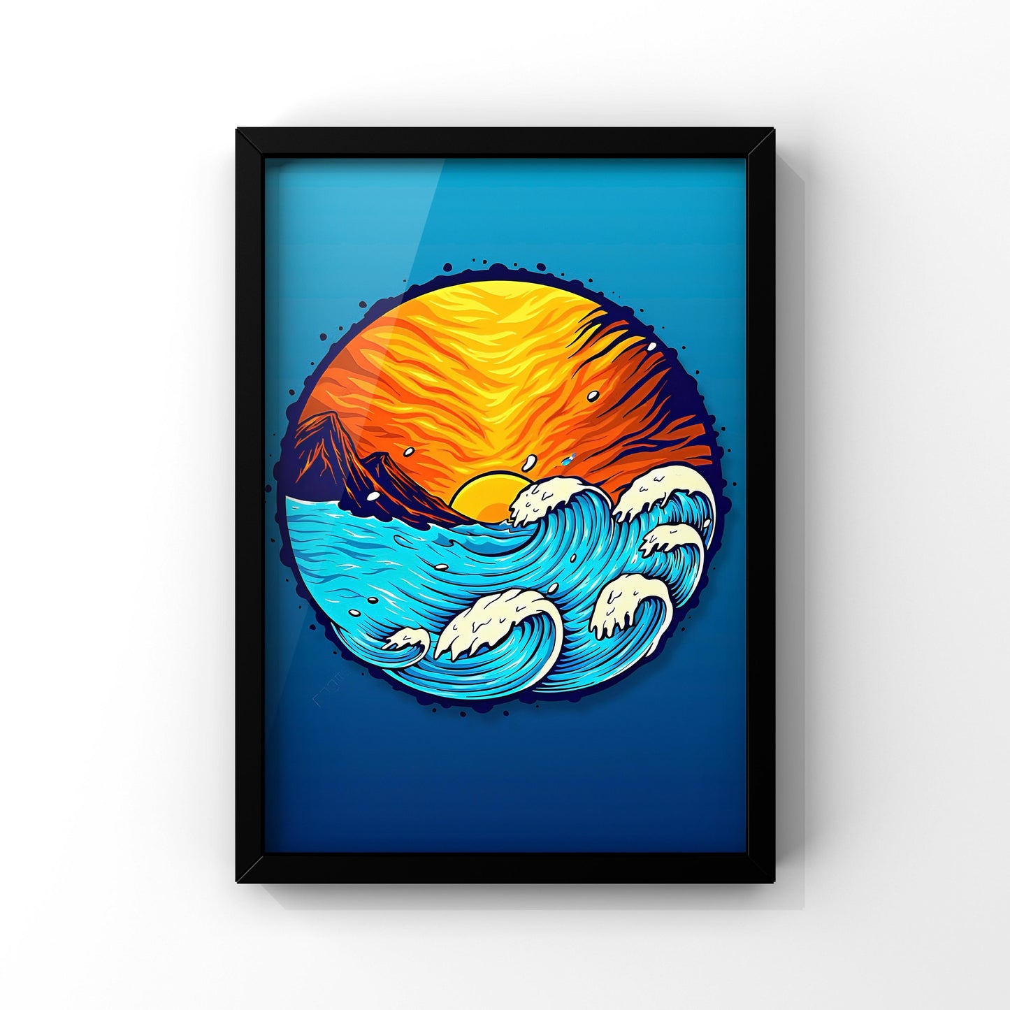 Summer framed posters set of 4