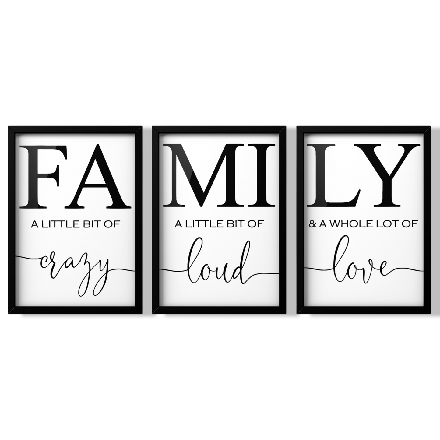 Family Framed posters set of 3