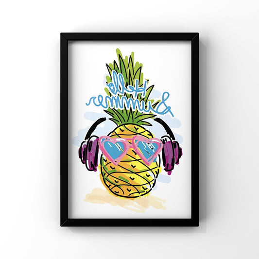 Summer Pineapple framed Poster