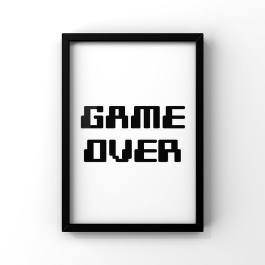 Game Over framed Poster