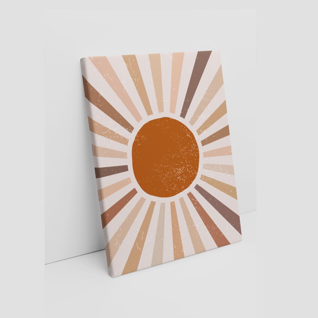 Sunburst serenity Art Printed Canvas