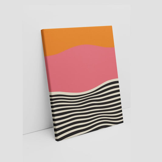 Sunset stripes Art Printed Canvas