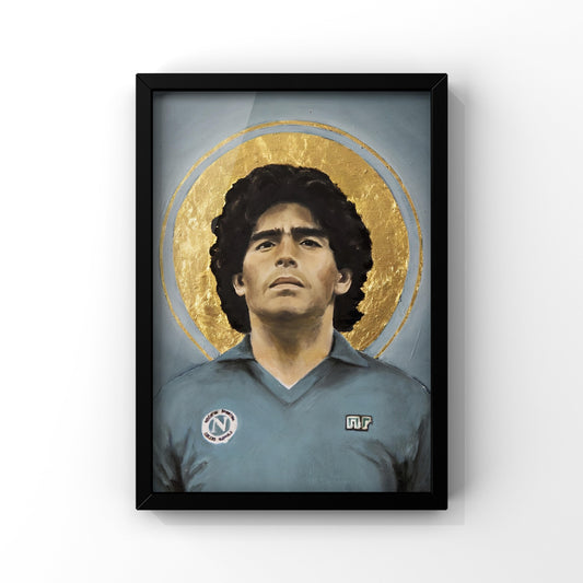 Maradona framed Poster