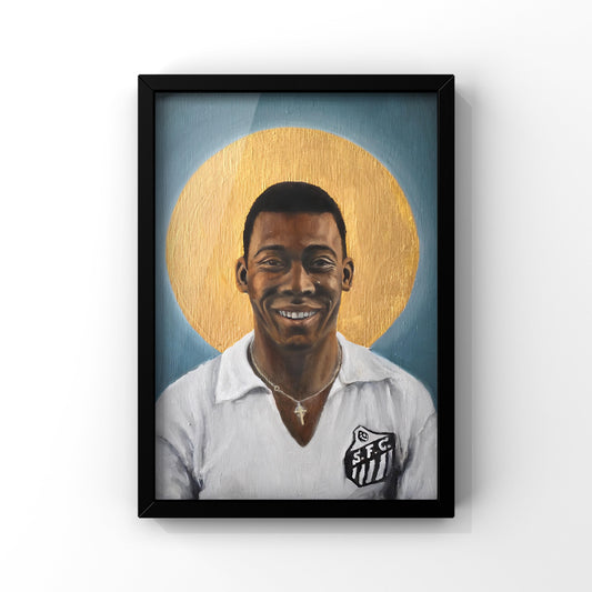 Pele Brazil framed poster