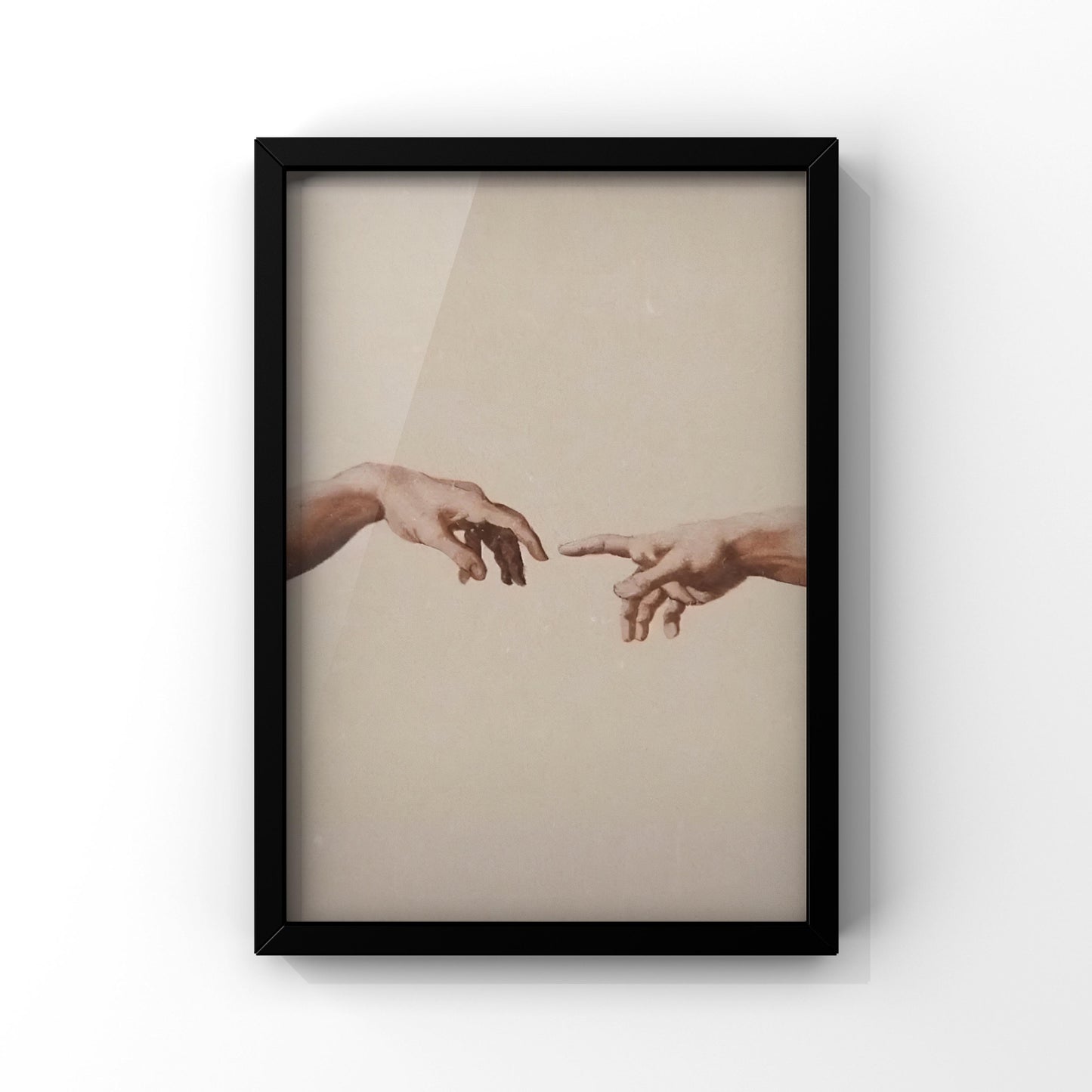 The touch of creation framed Poster