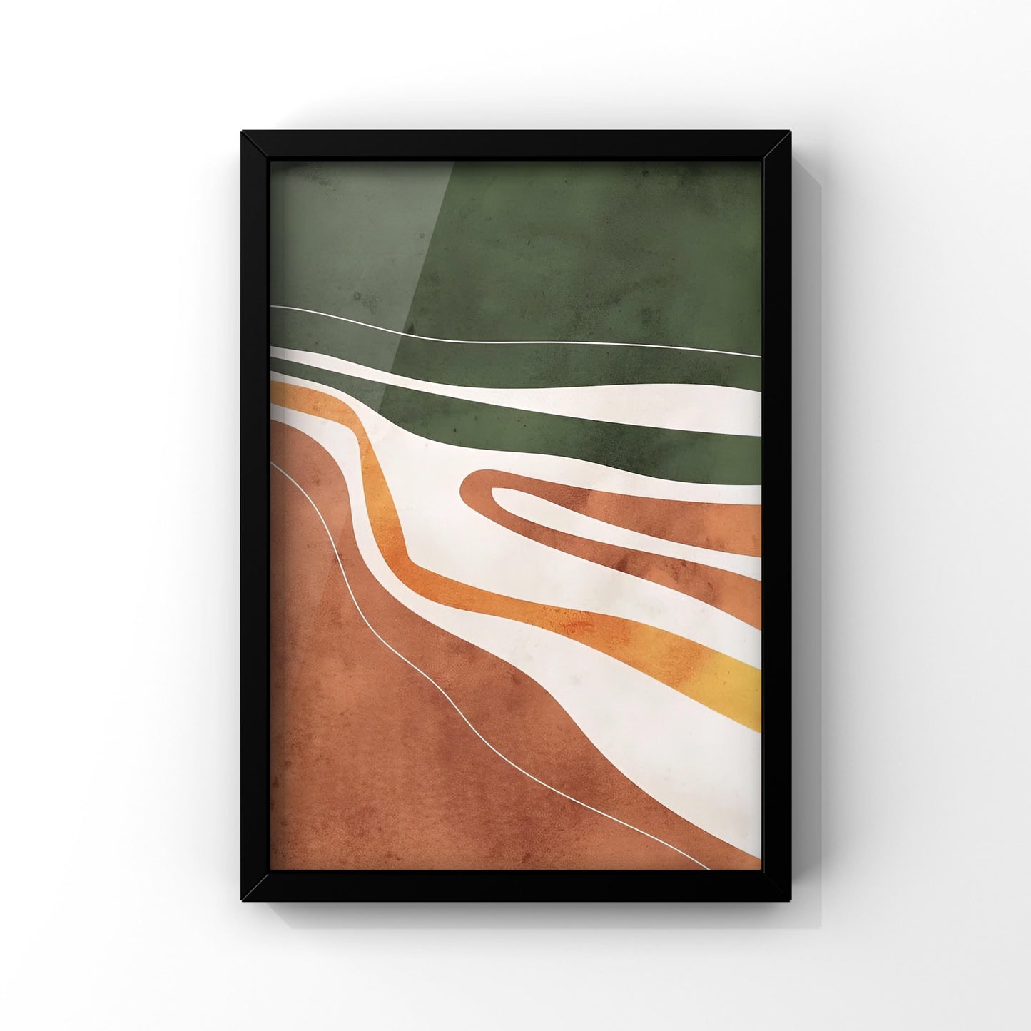 Earthy Layers framed Poster