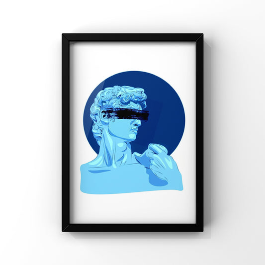 The Blue David framed Poster