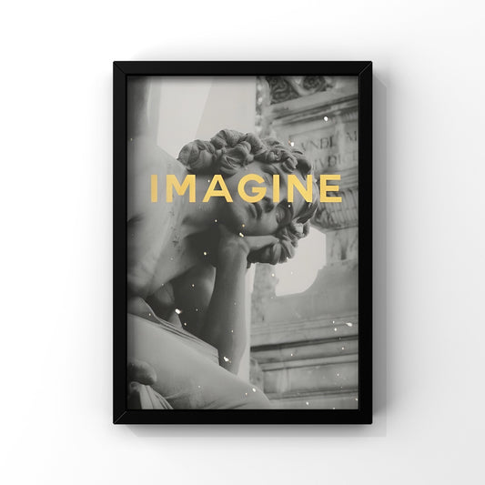 Imagine framed Poster