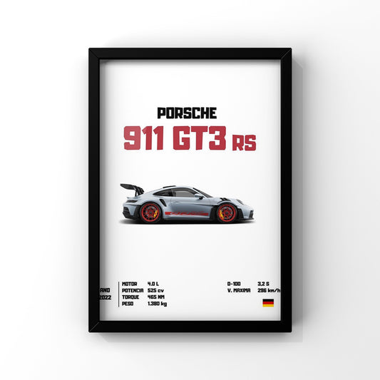 Porche 911 GT3 RS framed Poster