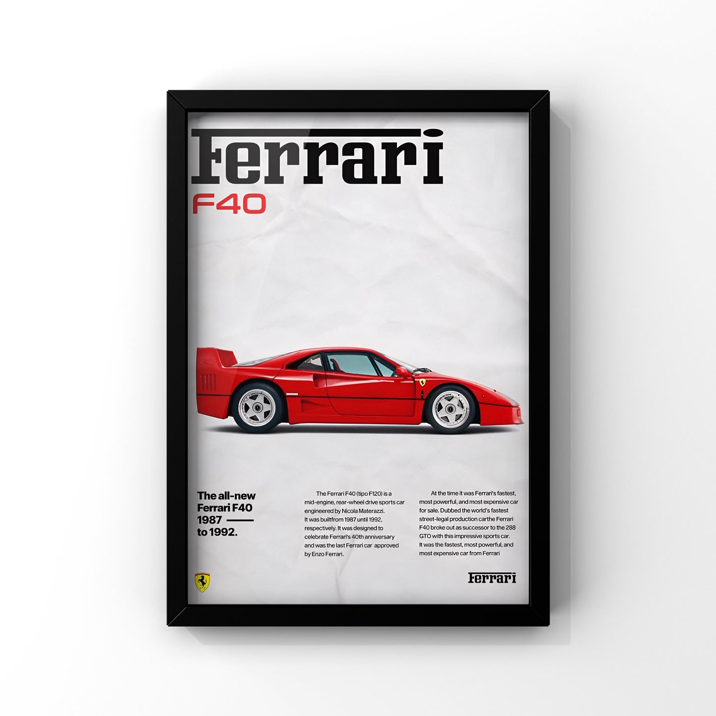 Ferrari framed Poster