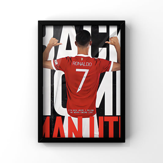 Ronaldo ManUnited framed Poster