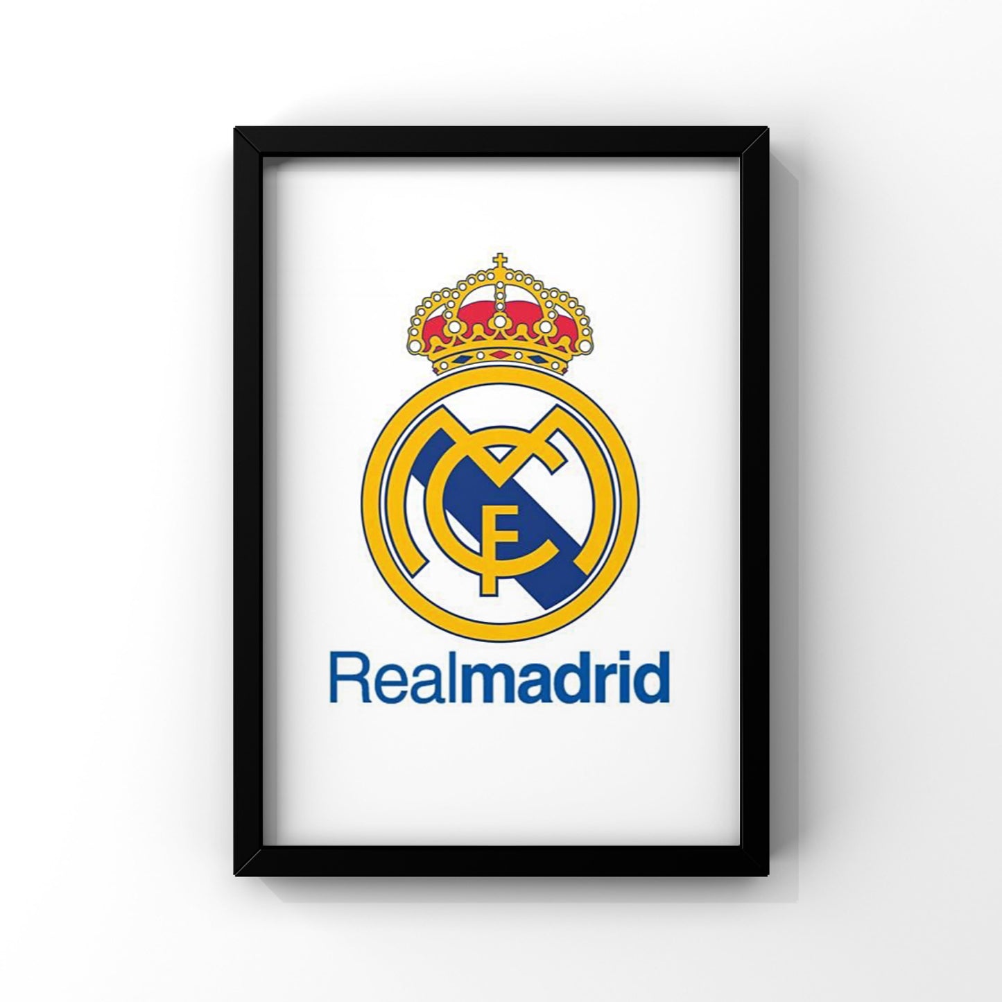 Real Madrid Logo white framed Poster