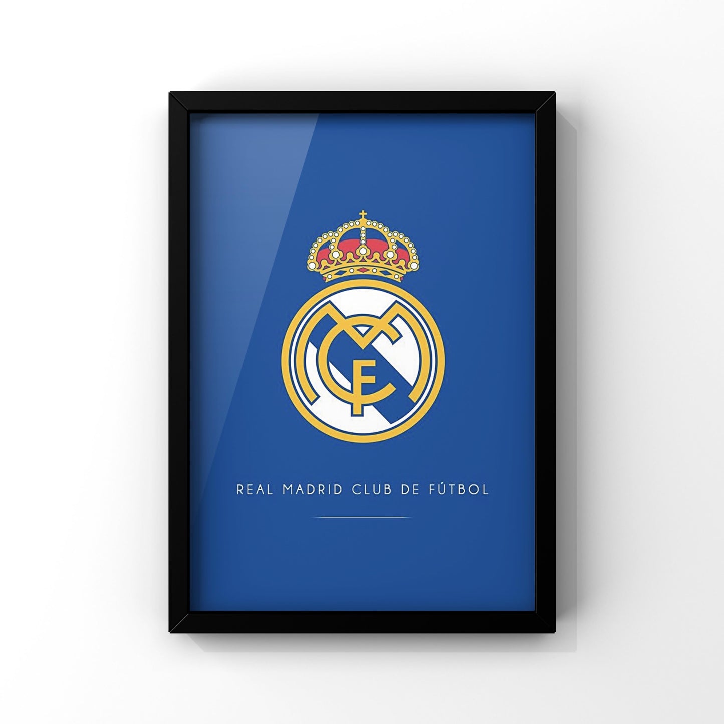 Real Madrid CF Logo blue framed Poster