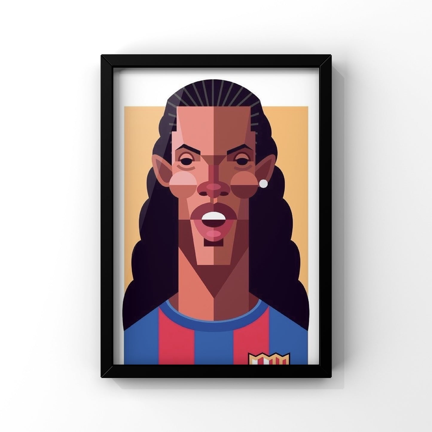 Ronaldinho Art framed Poster