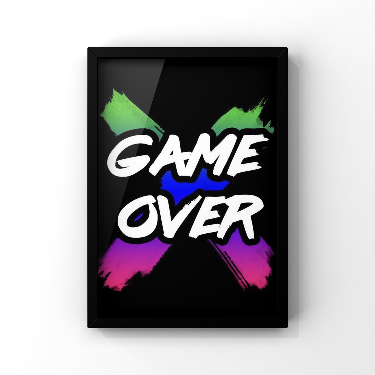 Colored Game Over framed Poster