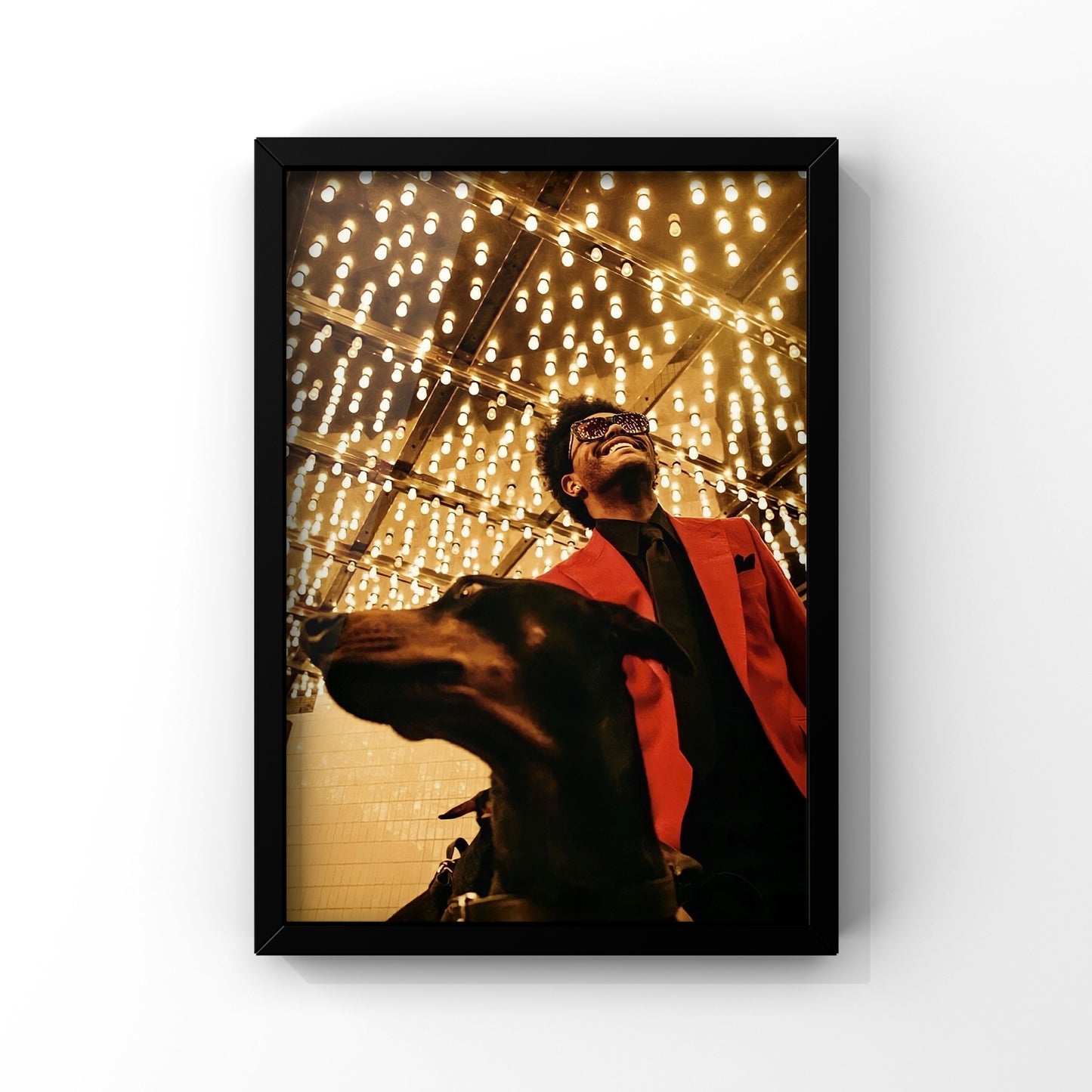 The weeknd lights framed Poster