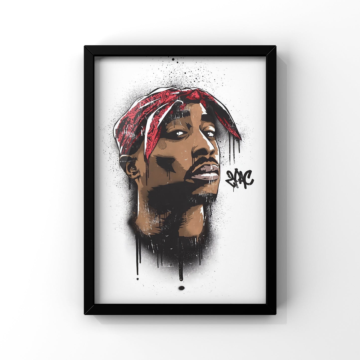 2 Pac Art framed Poster