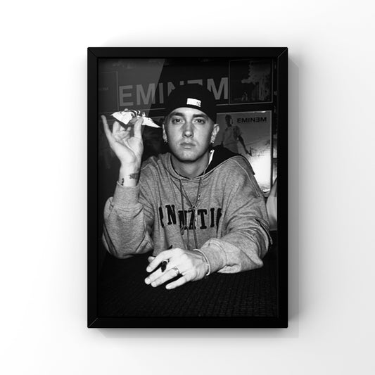 Eminem B&W framed Poster