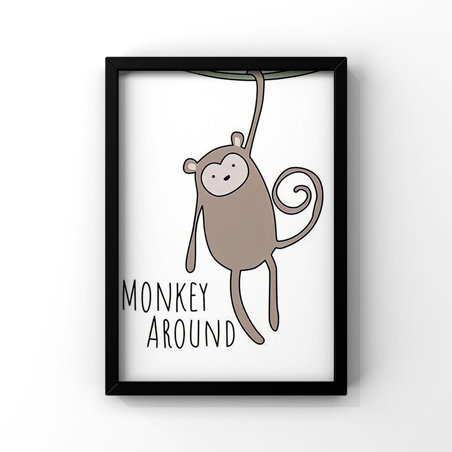 Baby monkey framed Poster