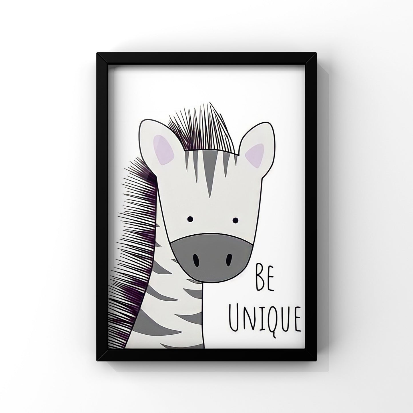 Be unique Baby zebra framed Poster