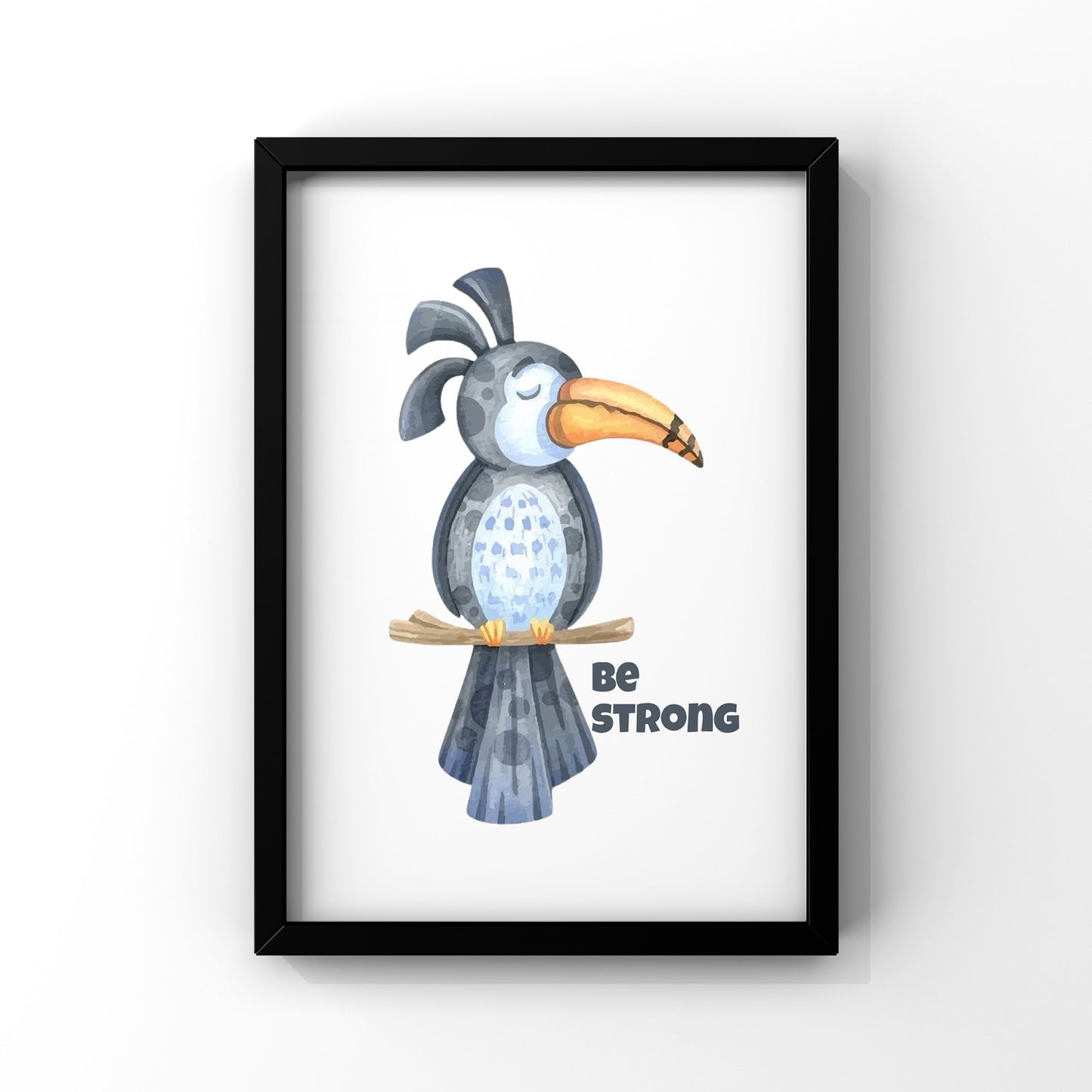 Be strong Baby Bird framed Poster