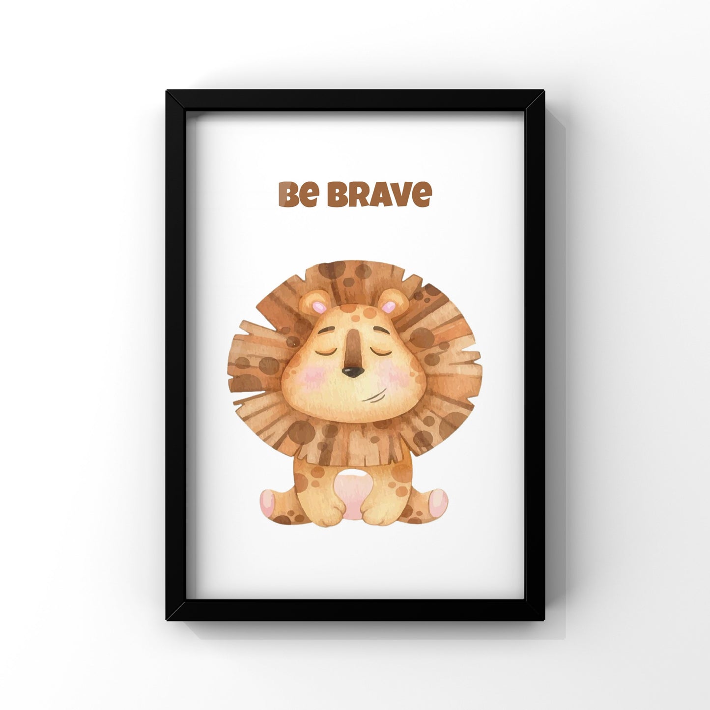 Be brave Baby Lion framed Poster