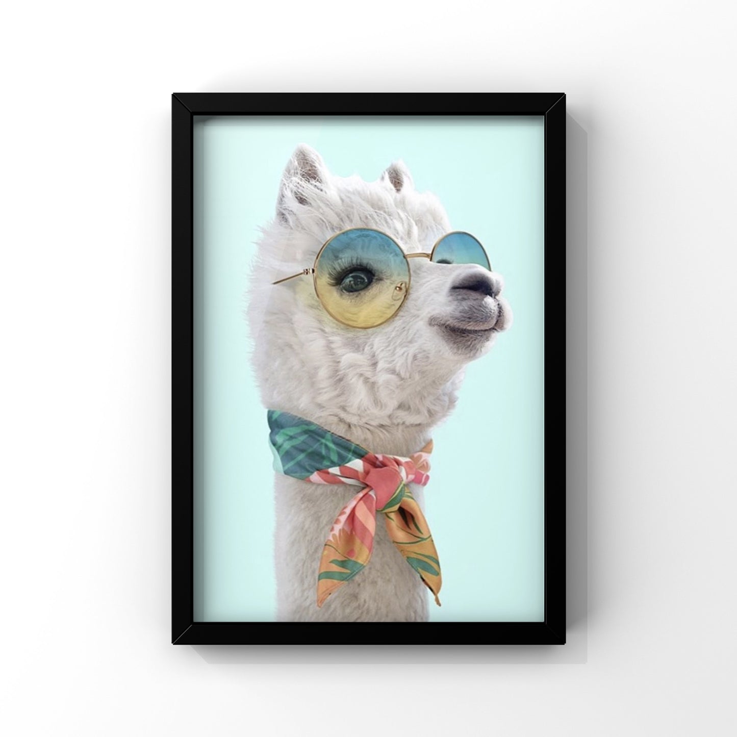 Cool lama framed Poster