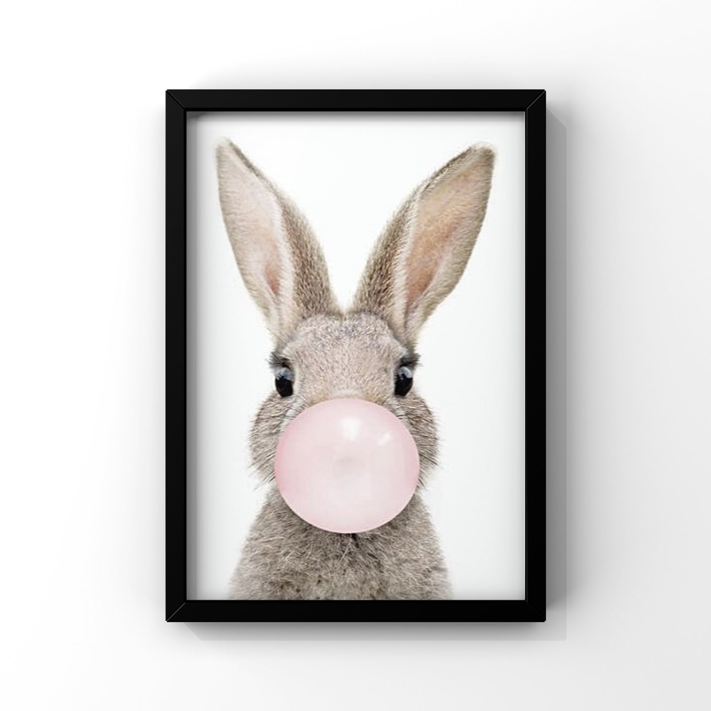 Rabbit bubblegum framed Poster