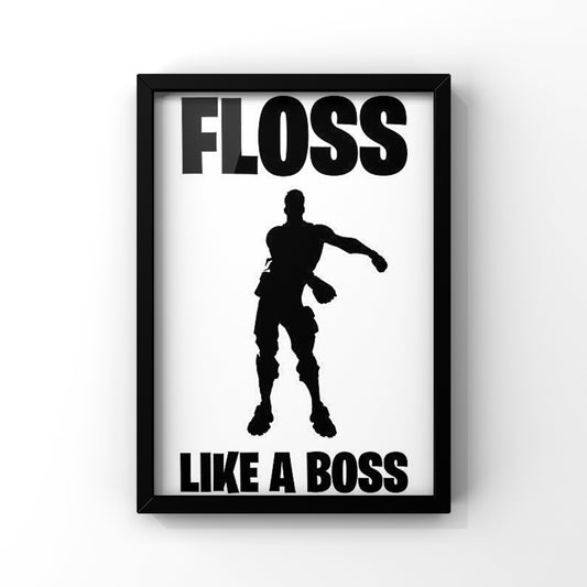 Fortnight floss like a boss celebration framed Poster