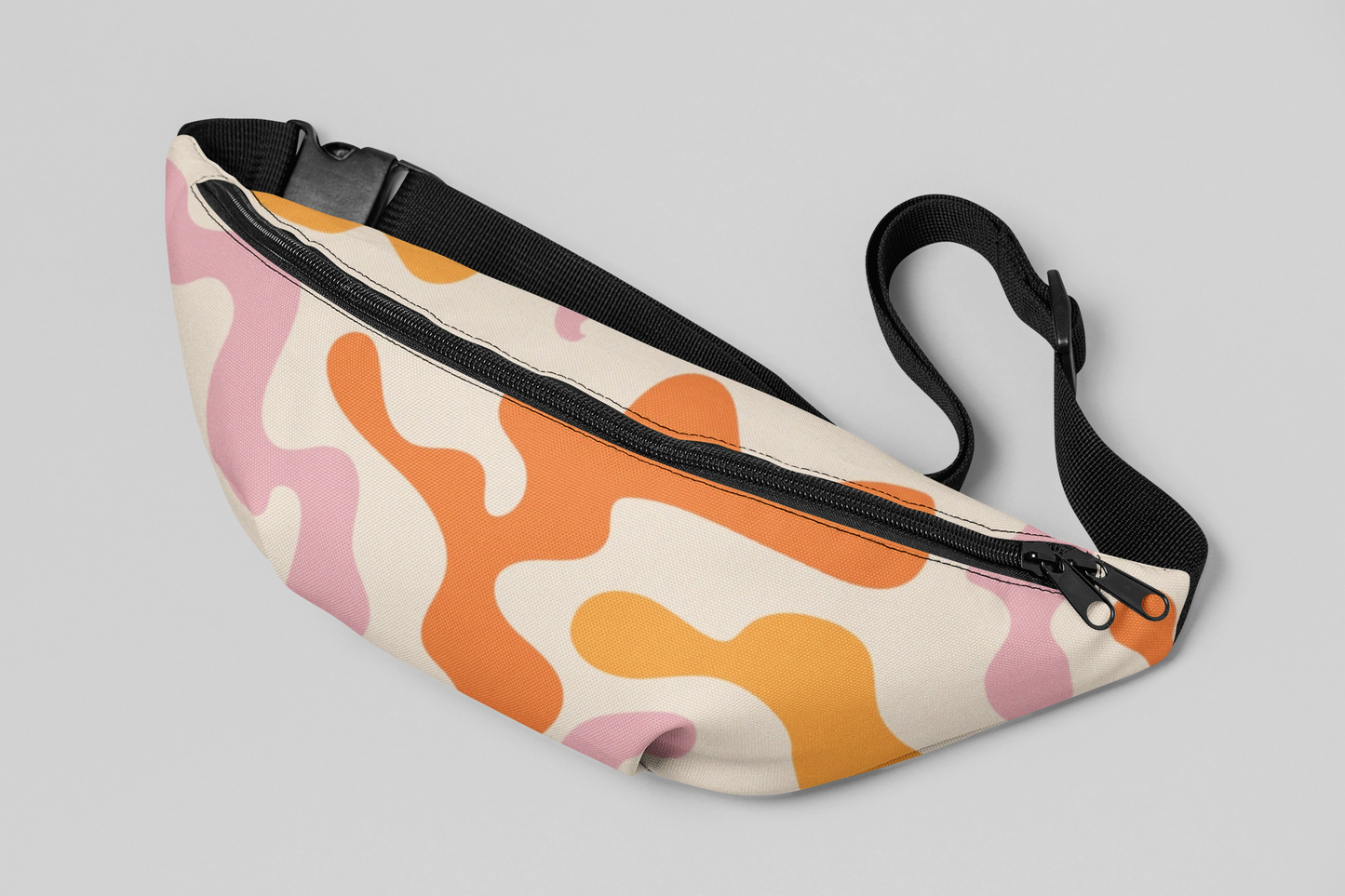 Orange Abstract Waist Bag