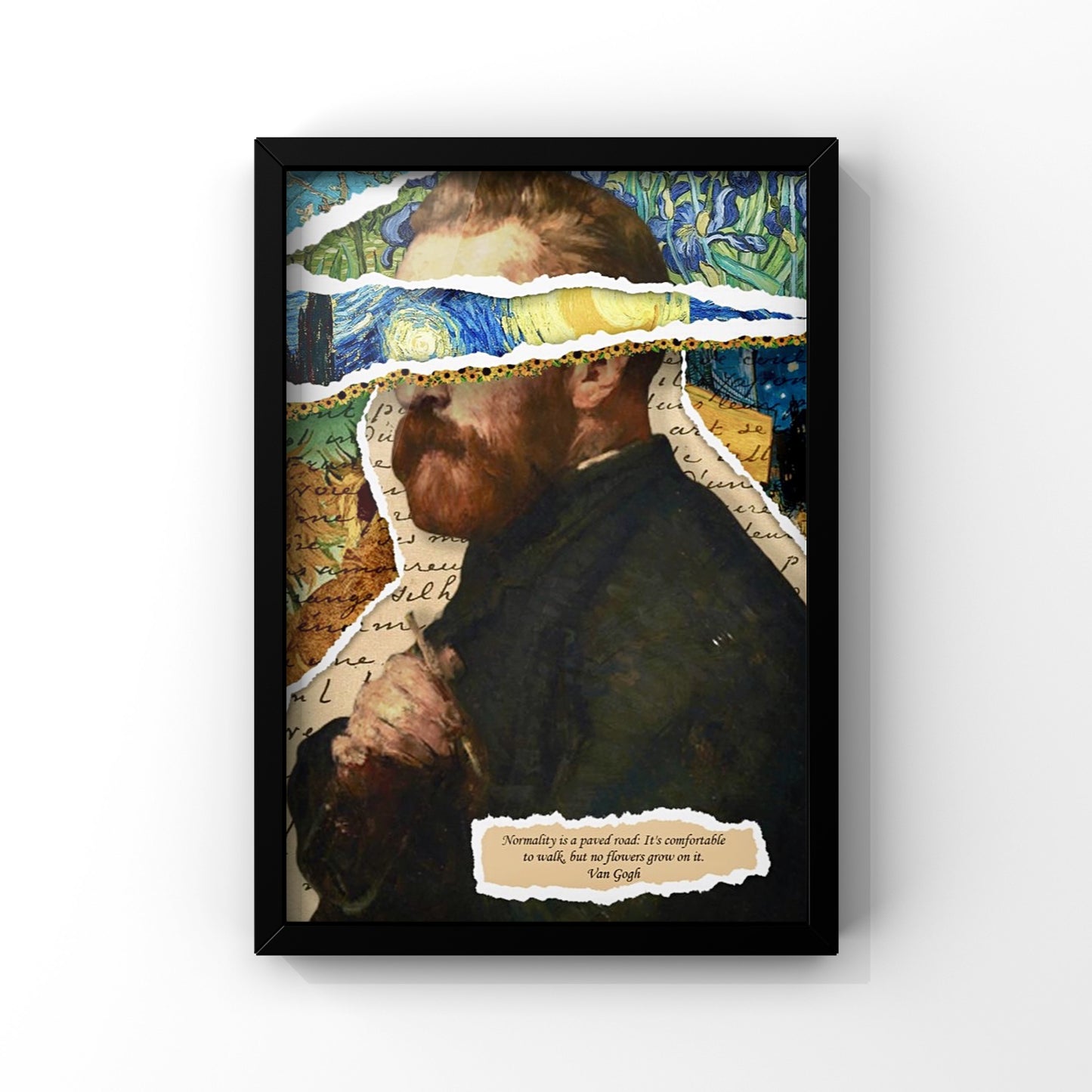 Van Gogh Words Framed Poster