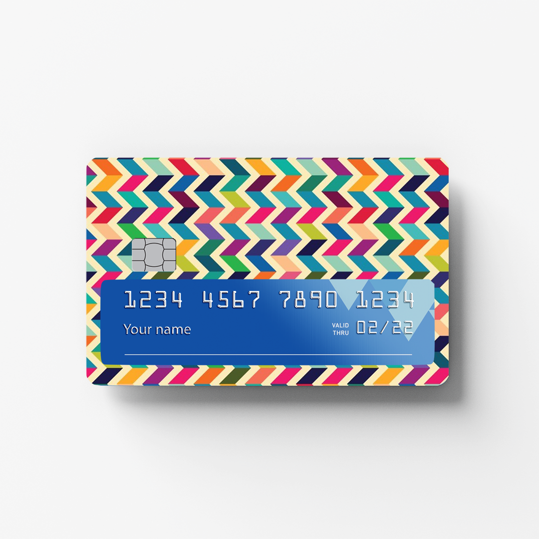 Colorful Strips Credit Card Sticker